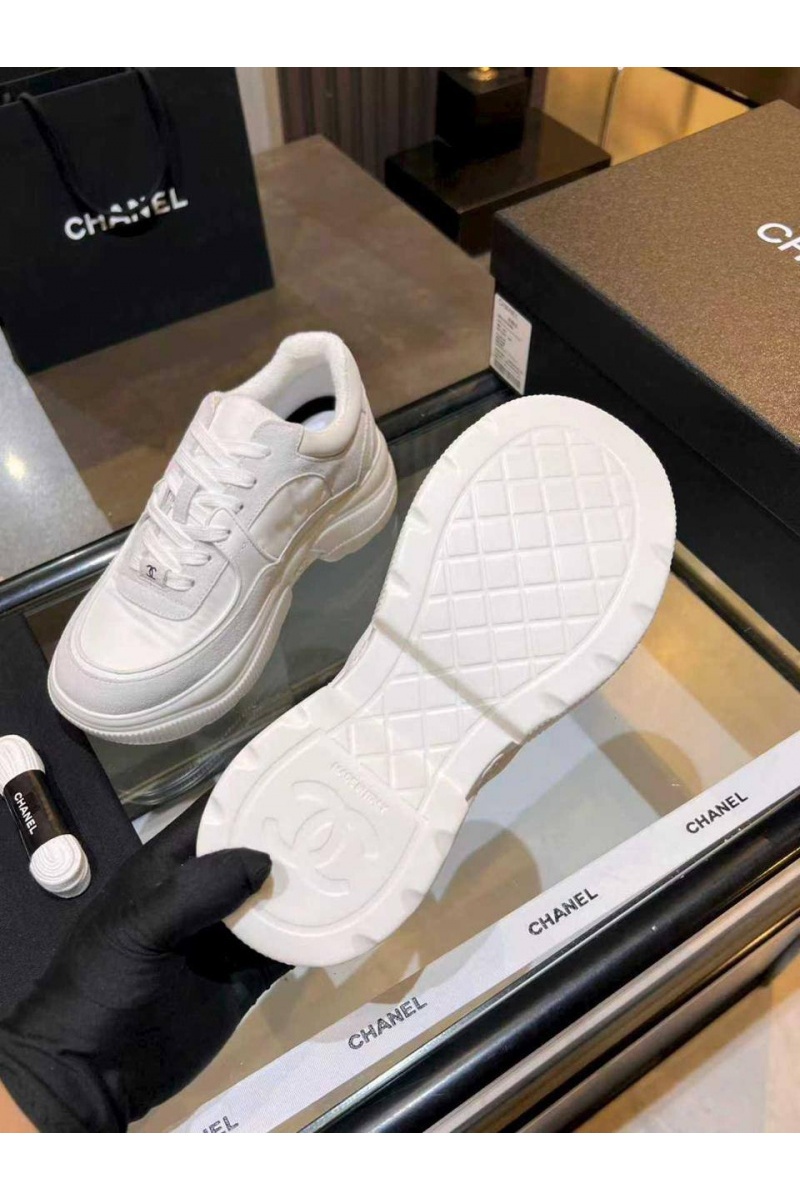 Chаnеl Белые женские кроссовки premium