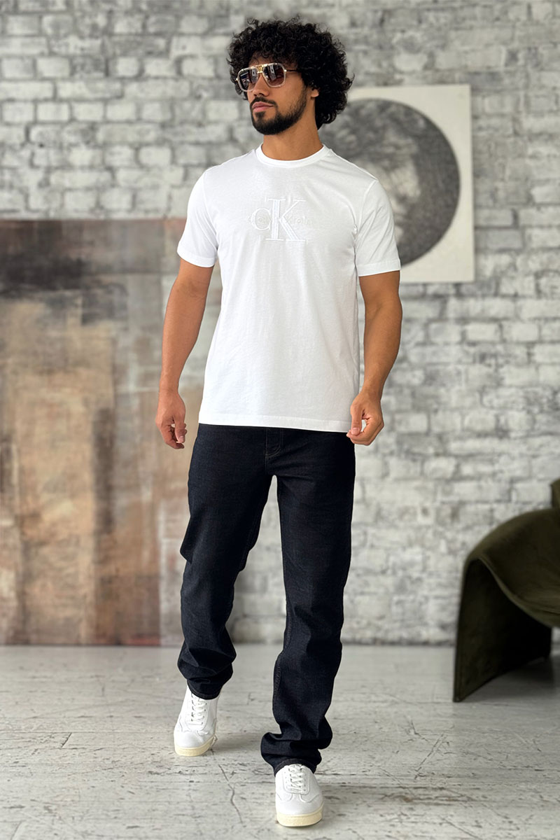 Calvin Klein Футболка белого цвета embroidered-logo