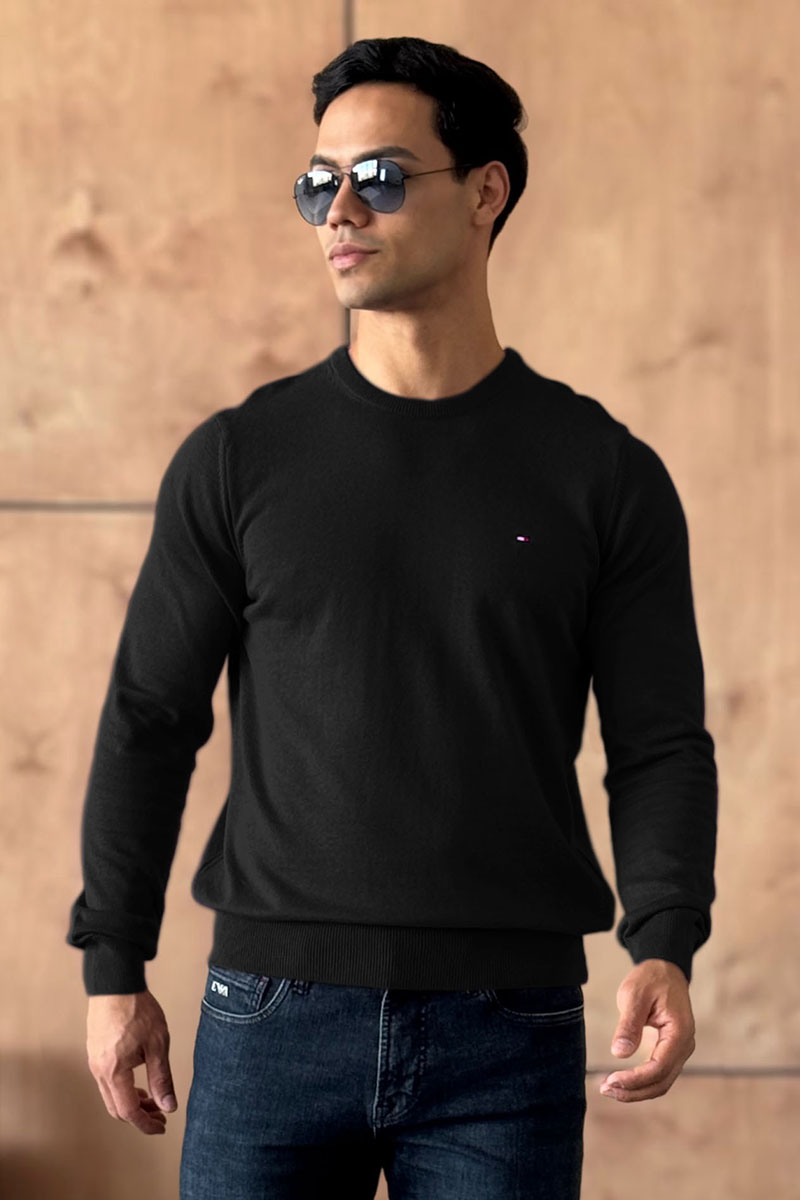 Tommy Hilfiger Мужская кофта чёрного цвета logo-embroidered
