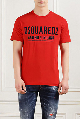 Мужская красная футболка Ceresio 9