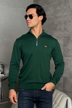 Мужская кофта zip-up - Green 