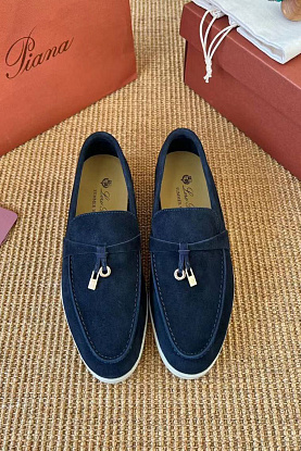 Женские замшевые лоферы Pana Open Walk Premium - Navy