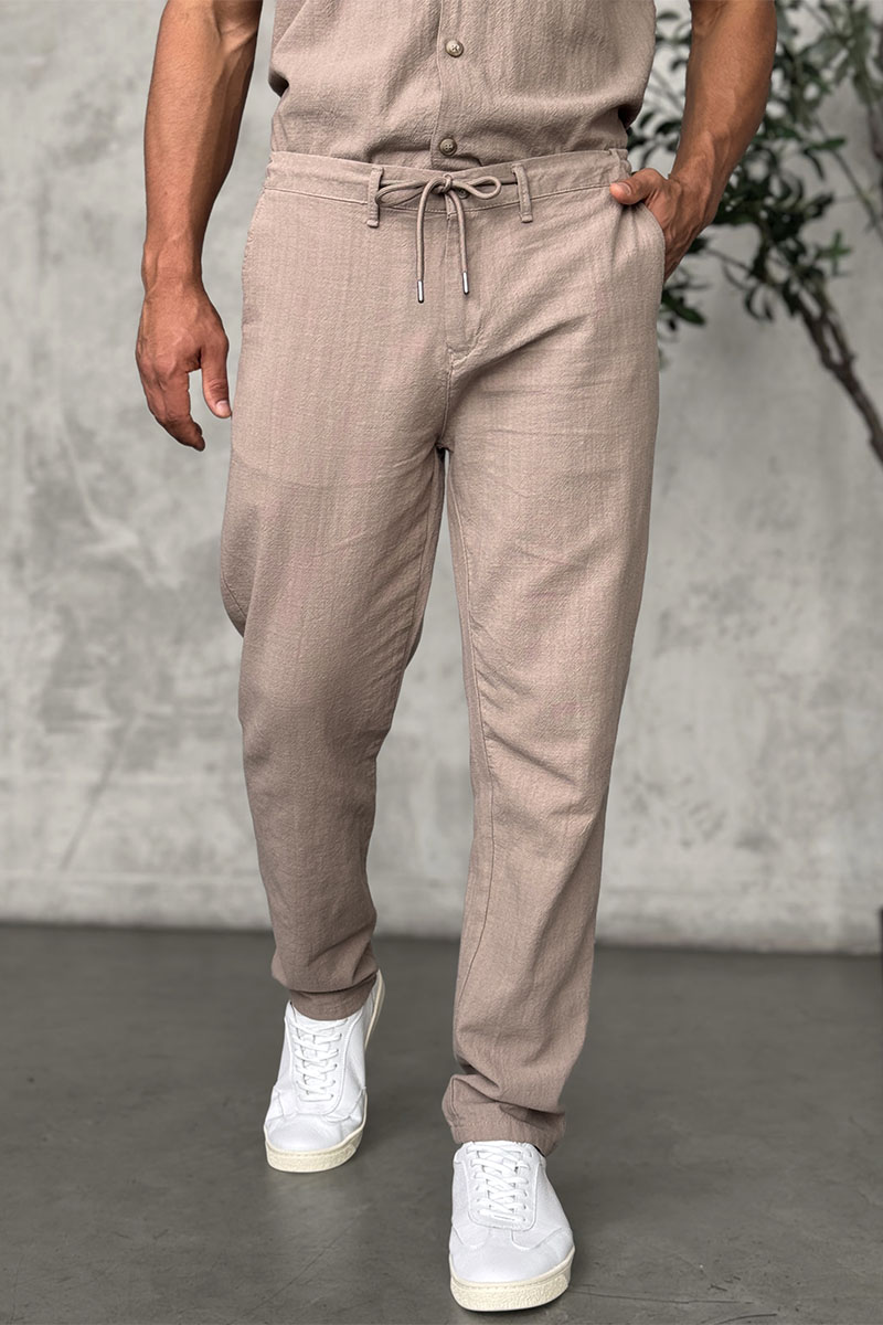 Loro Piana Мужские брюки бежевого цвета