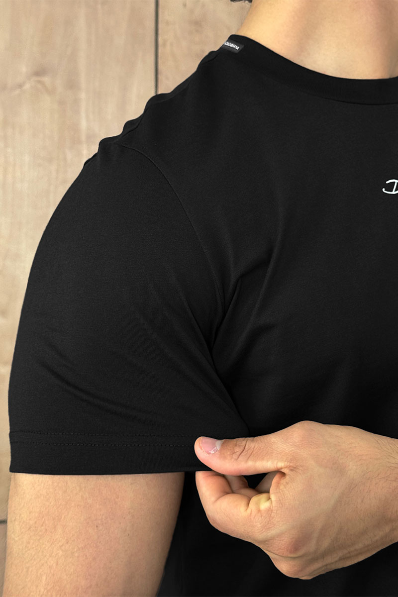 Dоlсе & Gаbbаnа Футболка чёрного цвета logo-embroidered
