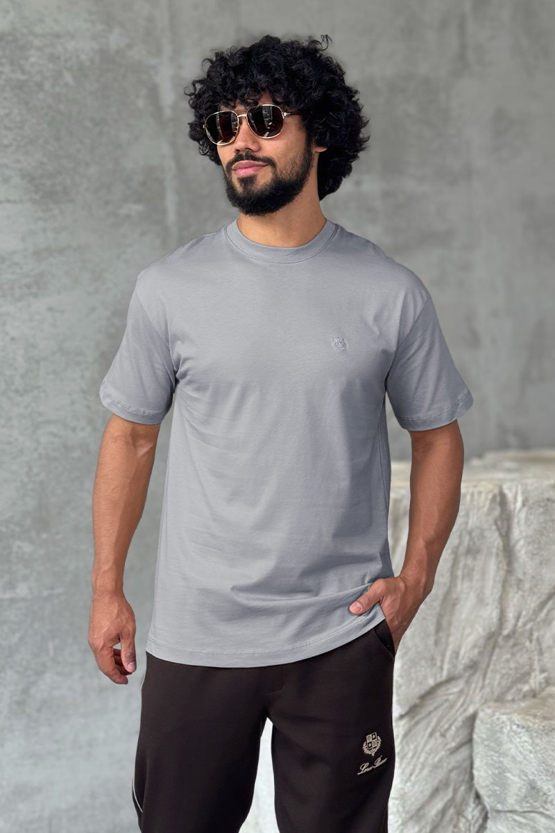 Loro Piana Мужская серая футболка