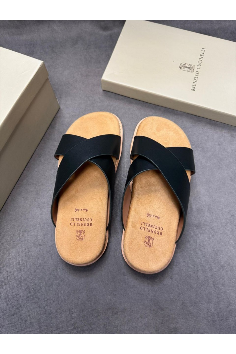 Designer Кожаные шлёпанцы Crossover - Navy