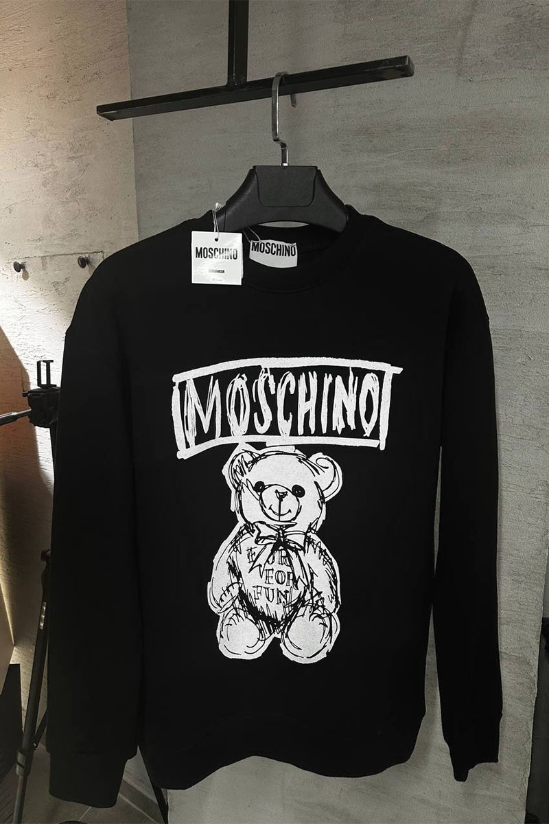 Moschino Мужской чёрный свитшот Teddy Bear