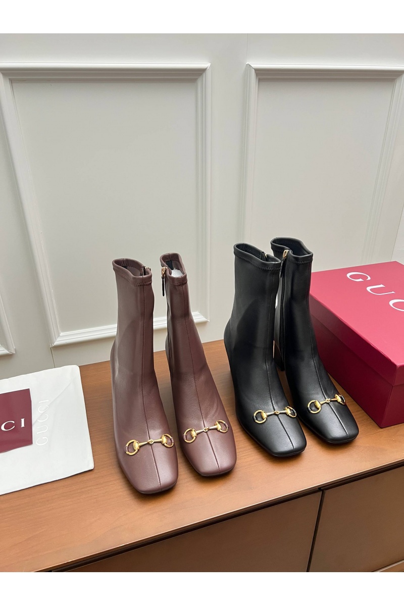 Gucci Женские кожаные сапоги Signora premium
