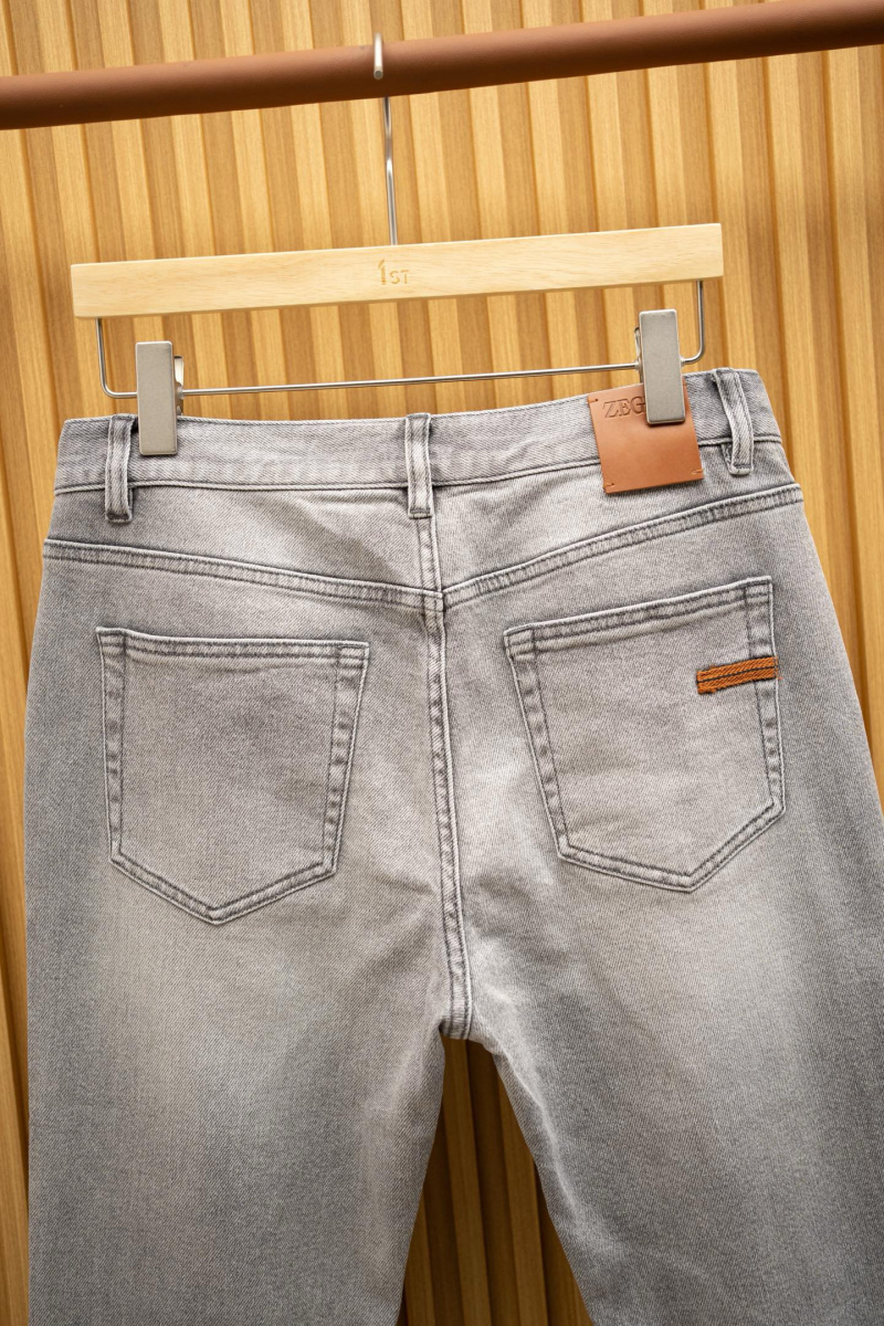 Zegna Мужские джинсы серого цвета Premium