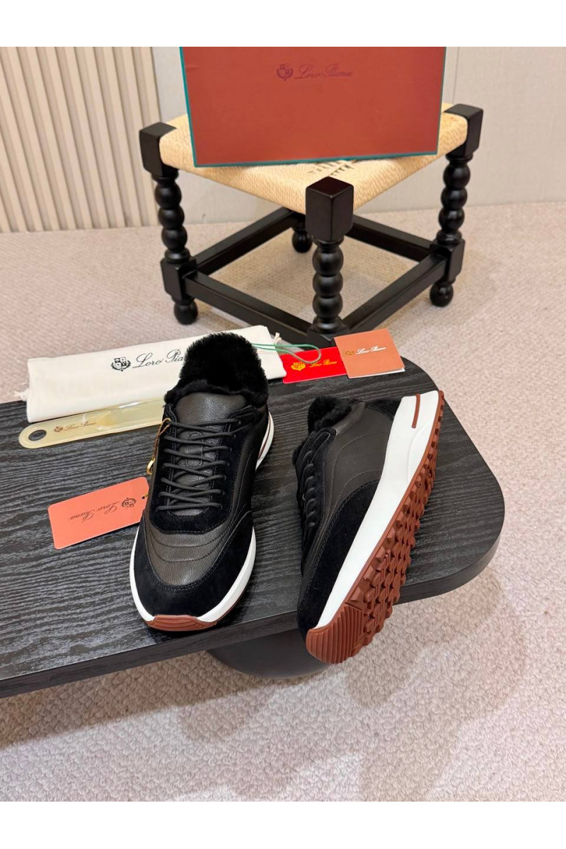 Loro Piana Кроссовки с мехом Week End Walk Evo premium