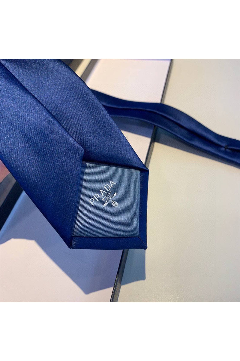 Prada Классический галстук тёмно-синего цвета