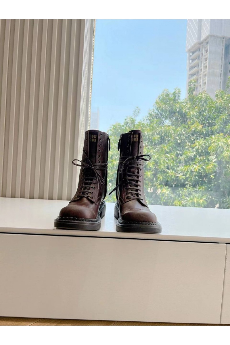 MIU MIU Женские ботинки Premium - Brown