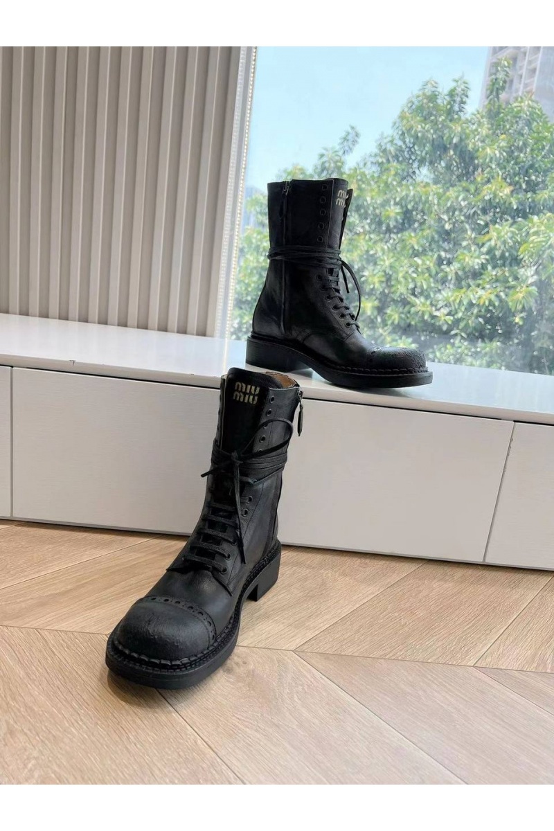 MIU MIU Женские ботинки Premium - Black