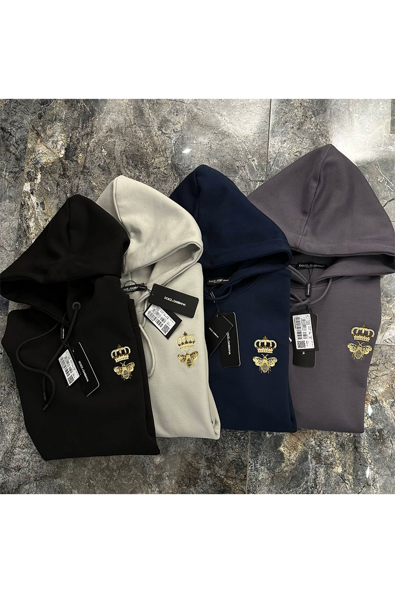 Dоlсе & Gаbbаnа Чёрное худи Bee Crown embroidery