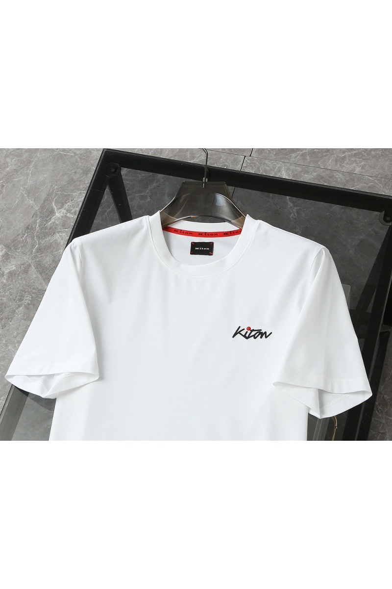 Kiton Мужская белая футболка premium