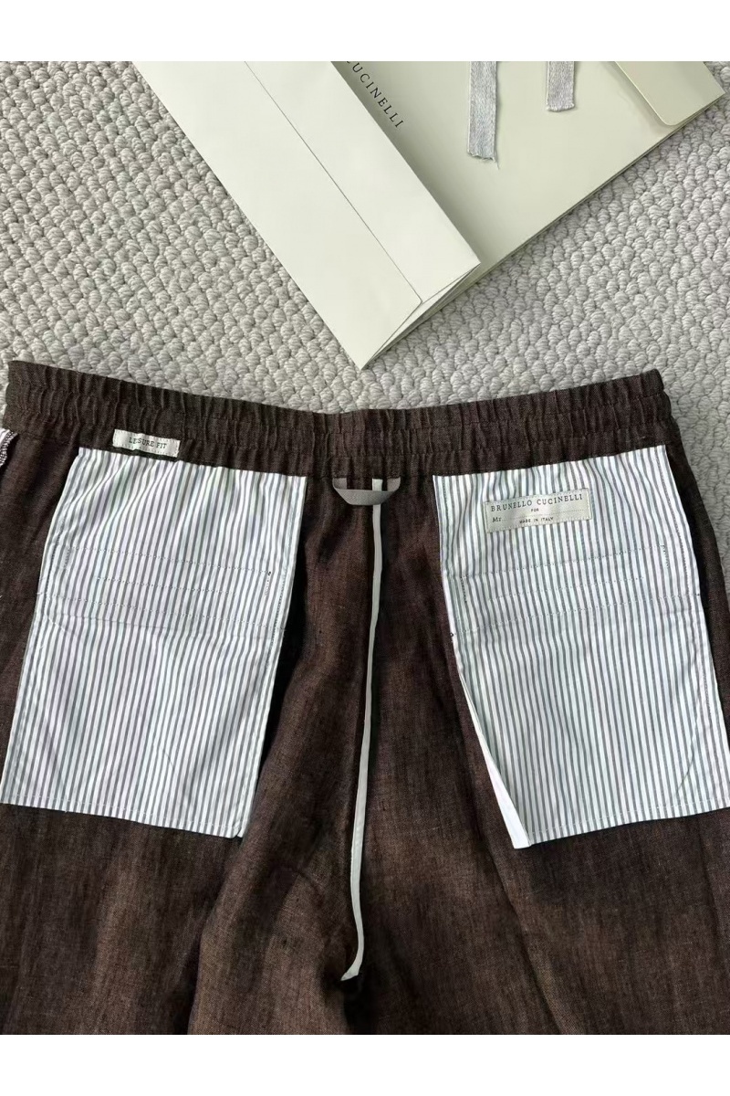 Designer Льняные брюки Premium - Brown