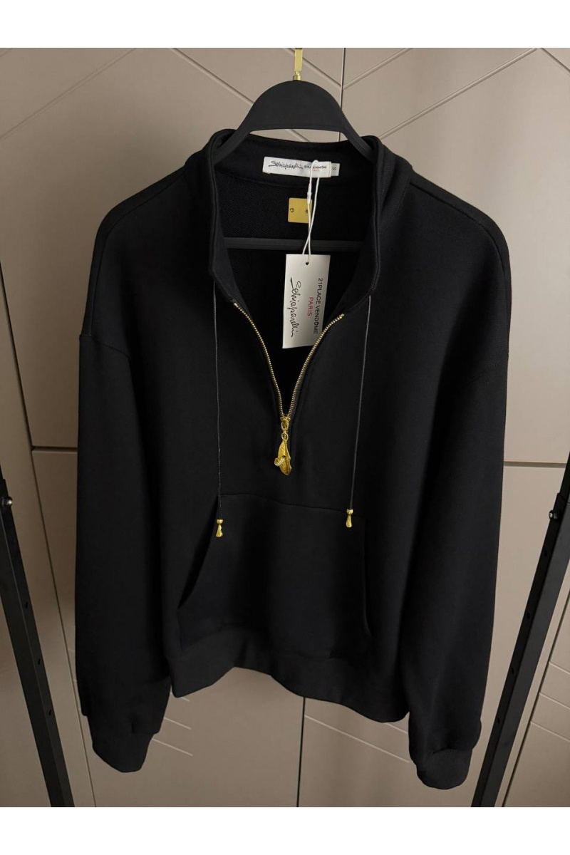 Schiaparelli Женский свитшот Premium zip neck - Black