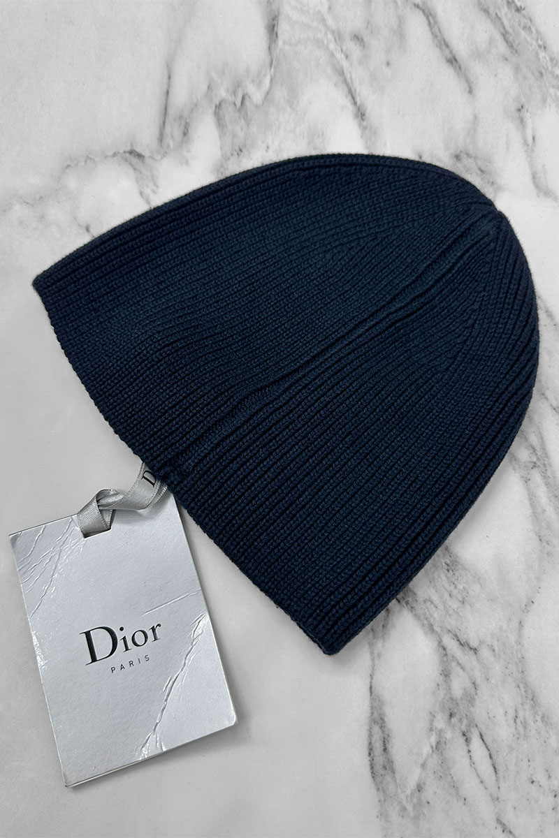 Dior Мужская шапка тёмно-синего цвета