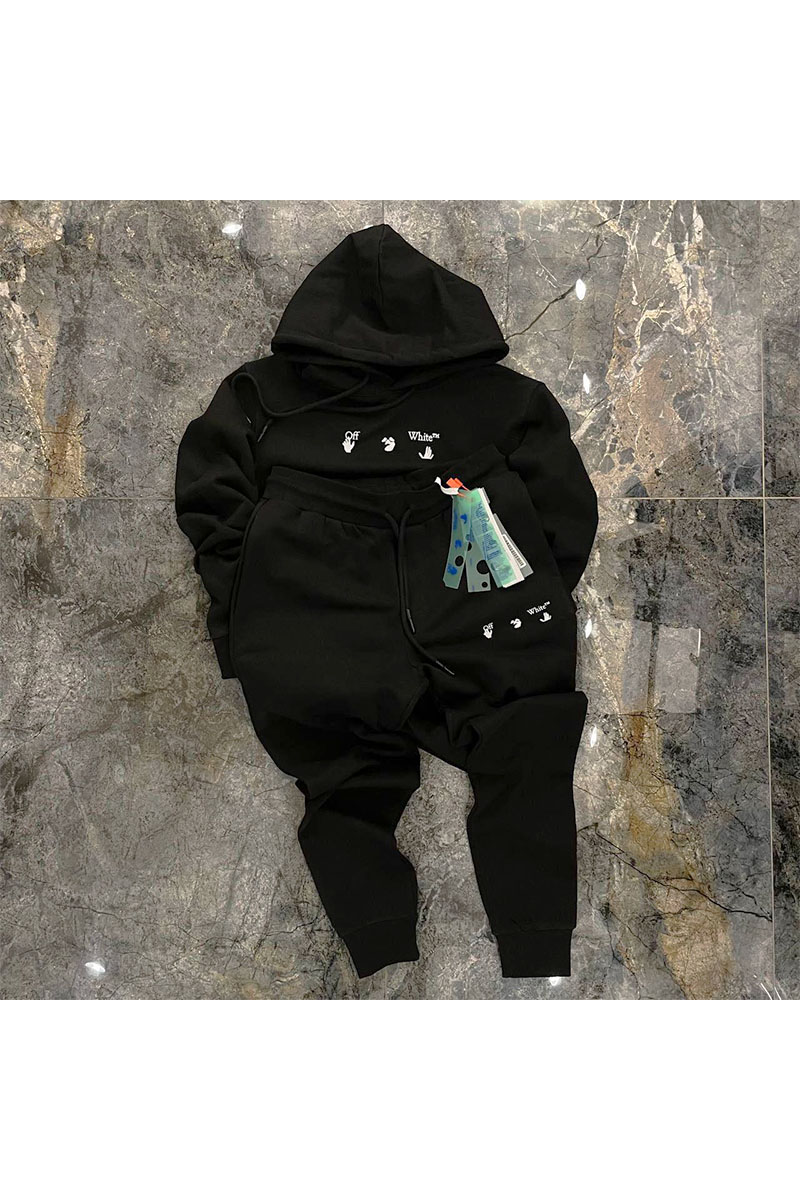 Off-White Мужская чёрная кофта Blue Marker