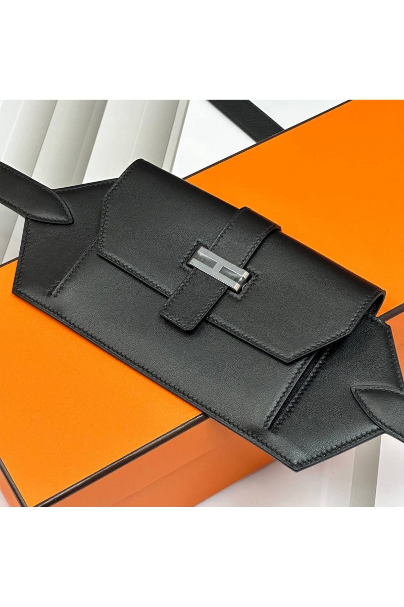 Hermes Кожаный ремень Elan Pocket 24x12 см - Black / Silver