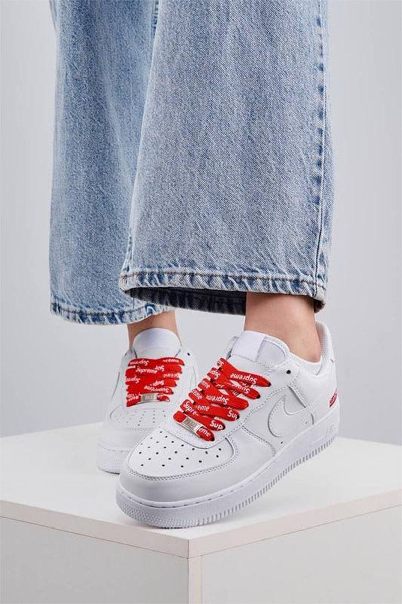 Nike Кроссовки Supreme x AF1 - White / Red 