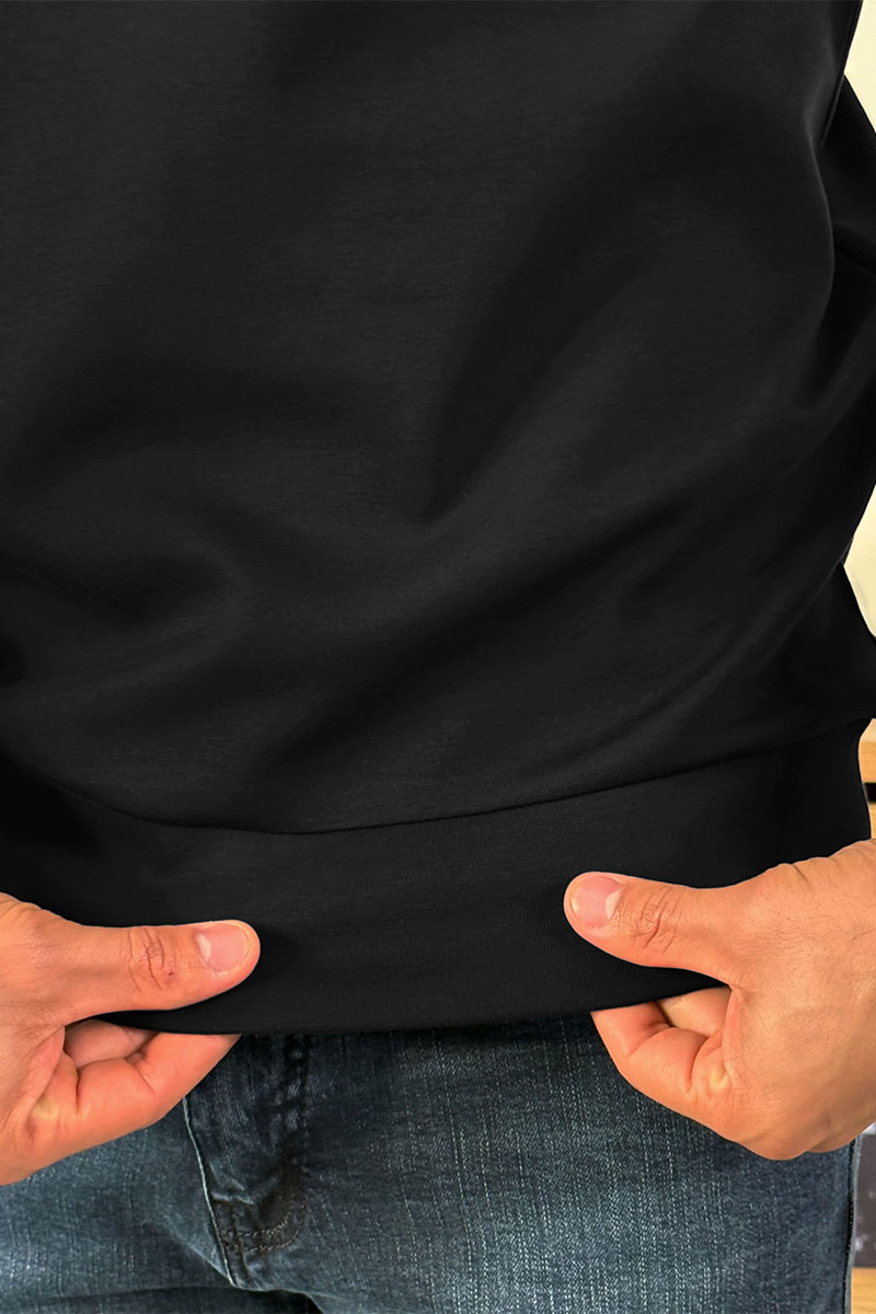 Hugо Воss Чёрный свитшот Salbo 1 Logo-print