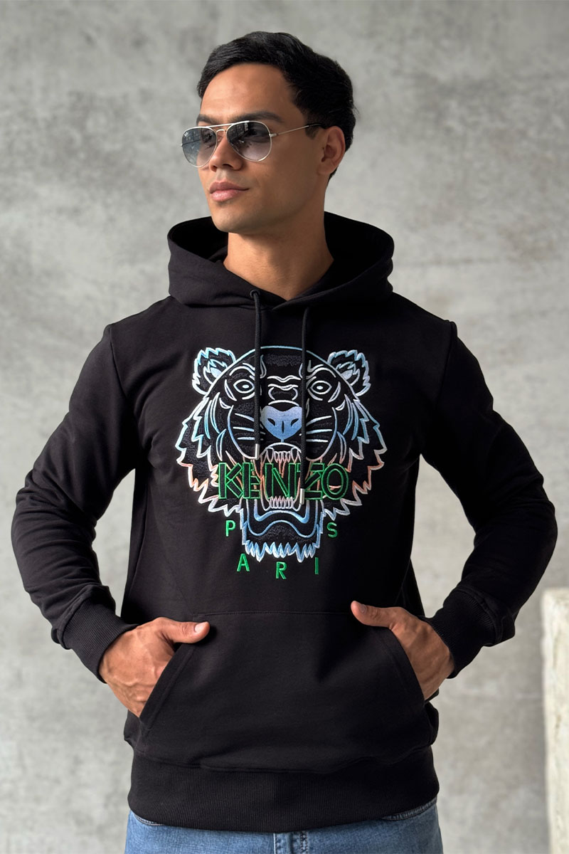 Kenzo Мужское худи Gradient Tiger logo-embroidered 