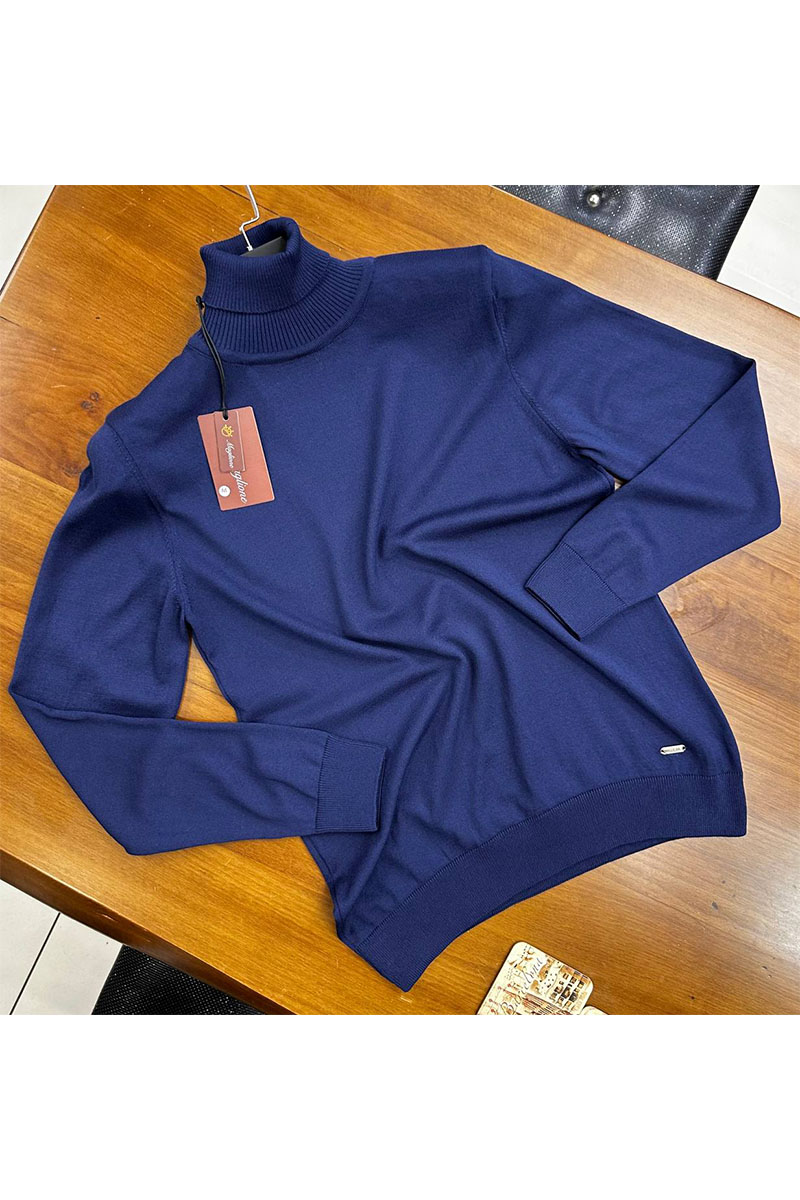 Designer Clothing Мужская синяя водолазка Maglione 
