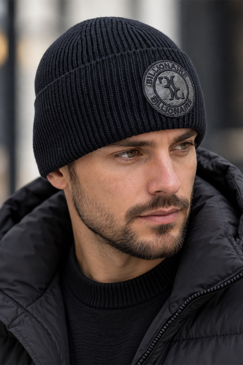 Billionaire Мужская тёмно-синяя шапка logo-patch