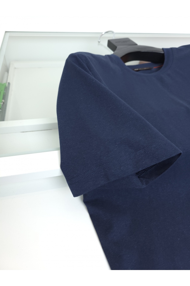 Loro Piana Мужская тёмно-синяя футболка premium