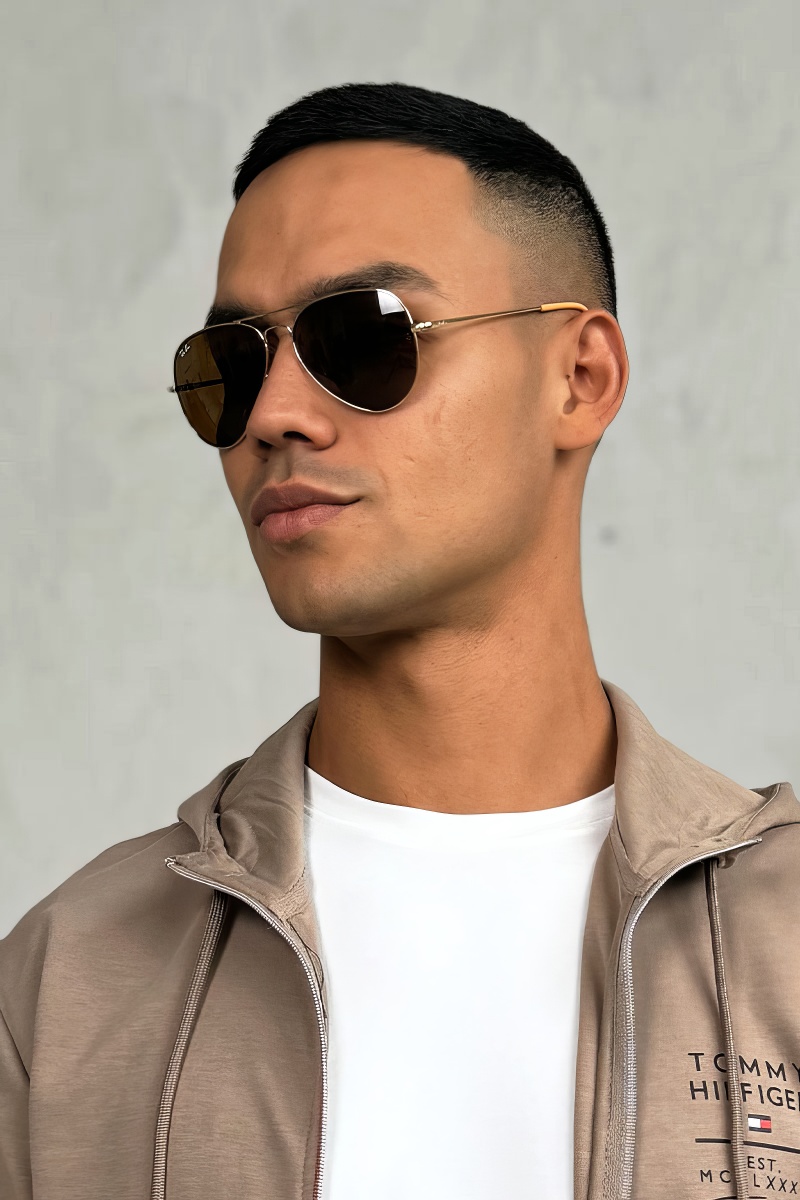 Ray Ban Солнцезащитные очки Aviator Large Metal - Brown
