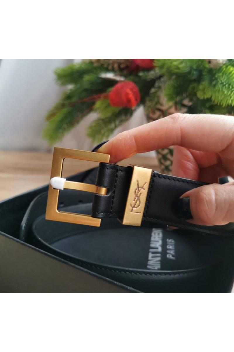 Yves Saint Laurent Кожаный ремень - ширина 3 см, длина 80 / 85 см (2 расцветки)