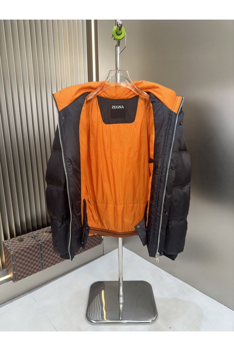 Zegna Мужской пуховик чёрного цвета