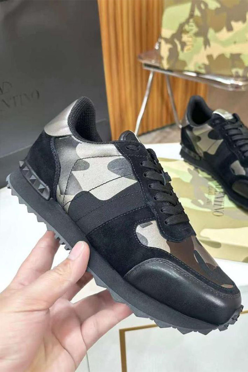Valentino Комбинированные кроссовки Rockrunner - Black / Grey