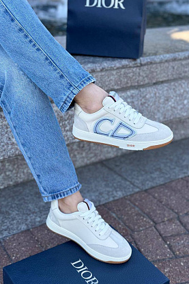 Женские комбинированные кроссовки - Beige / Grey