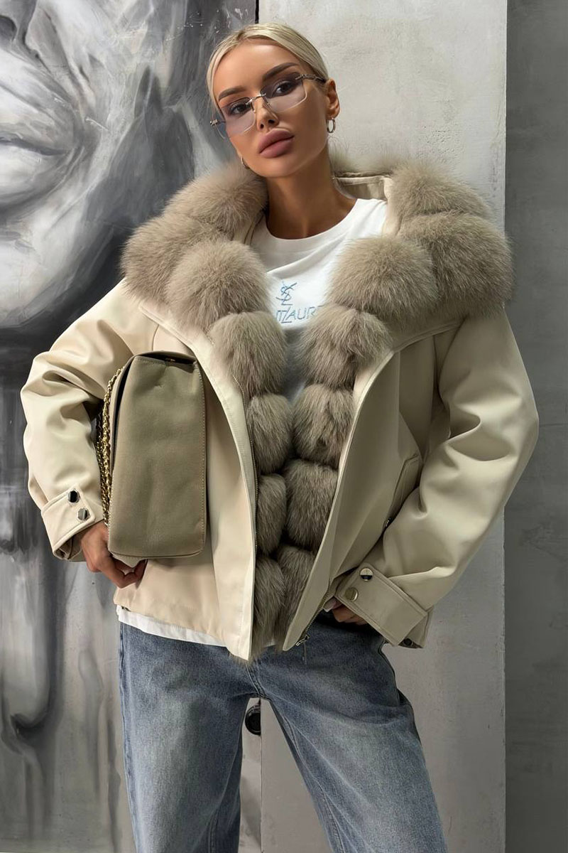 Max Mara Женская парка с натуральным мехом premium
