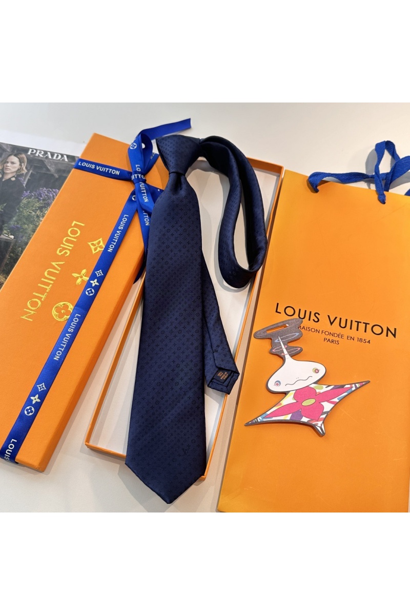 Lоuis Vuittоn Галстук Monogram premium - Navy