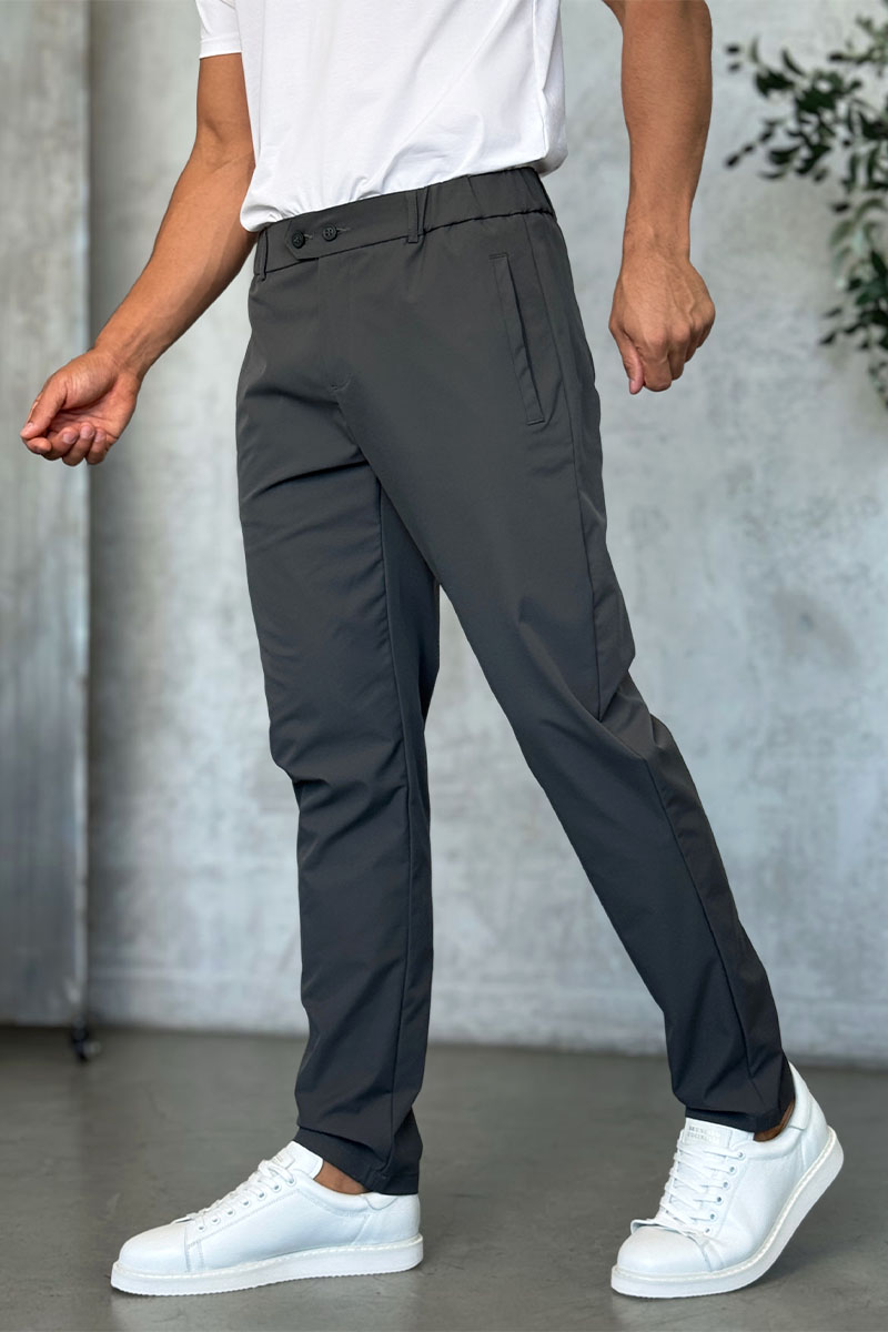 Zilli Мужские брюки цвета хаки slim fit 