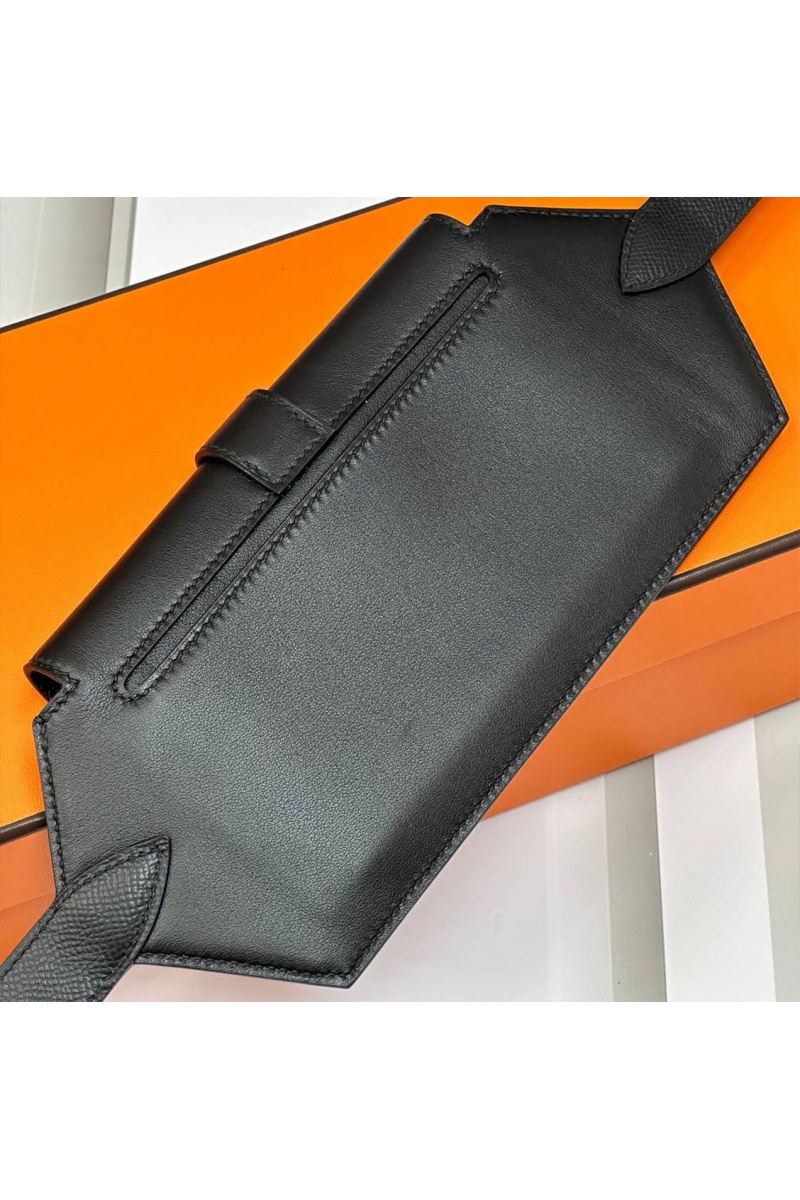 Hermes Кожаный ремень Elan Pocket 24x12 см - Black / Silver