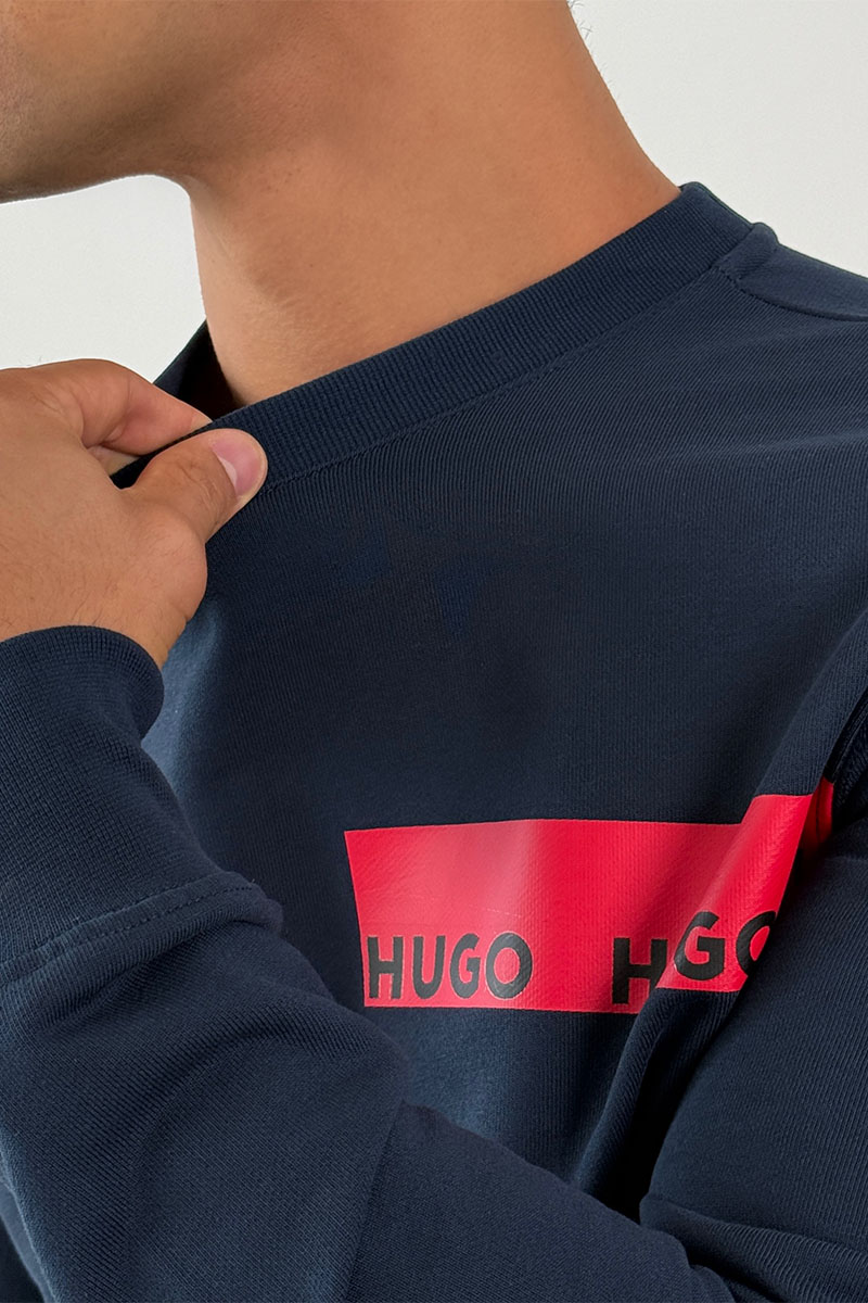 Hugо Воss Тёмно-синий свитшот Dranach chest-tape