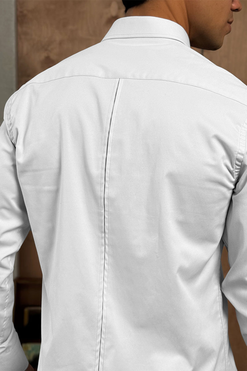 Loro Piana Мужская белая рубашка logo-embroidered