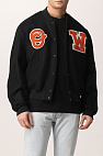 Мужской чёрный бомбер Varsity OW Patch