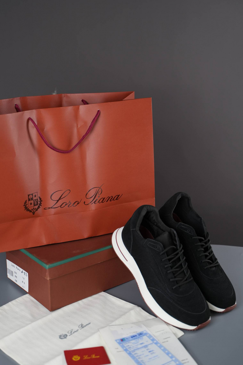 Loro Piana Мужские кроссовки Week End Walk - Black