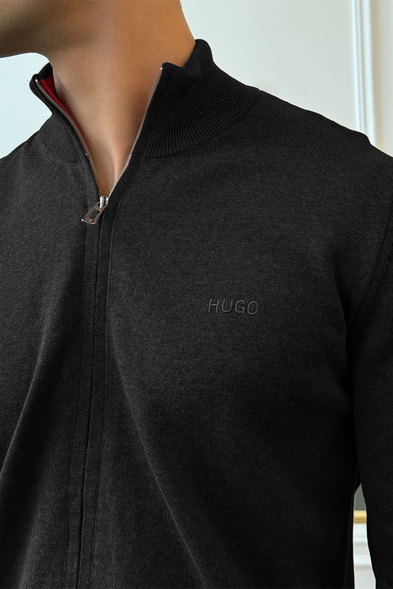Hugо Воss Мужская кофта zip-up - Black