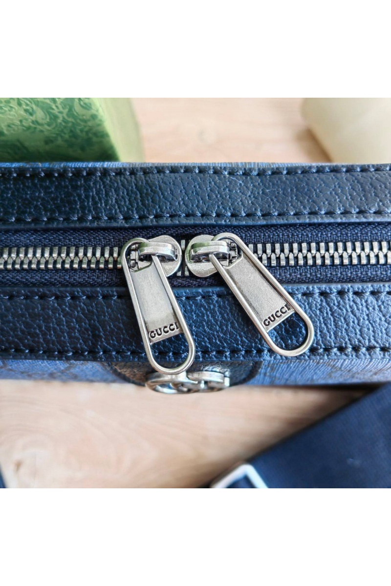 Gucci Мужская кожаная сумка Ophidia GG 22x16 см