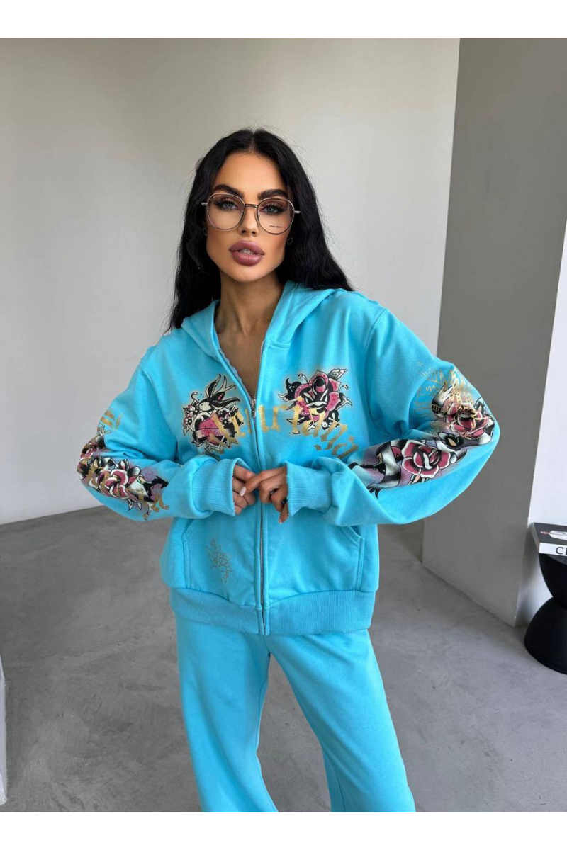 Balenciaga Голубой женский костюм 