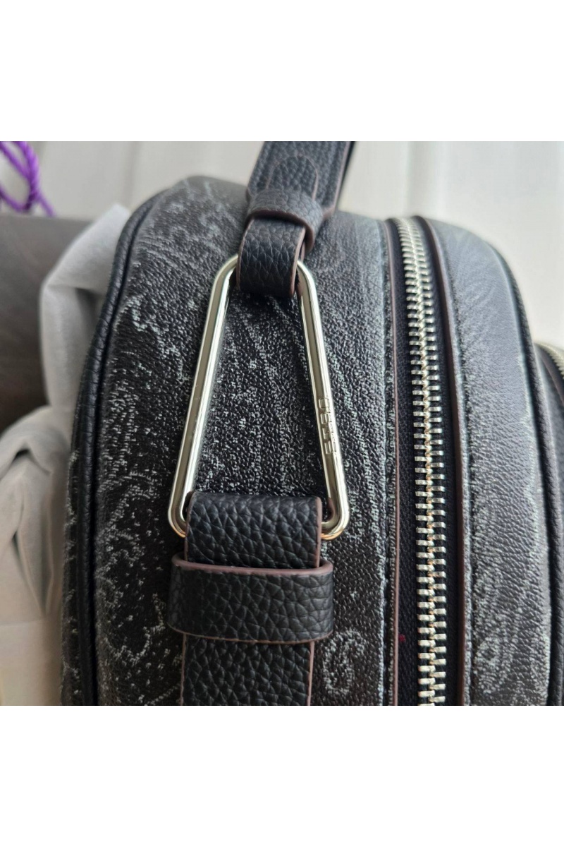 Loewe Кожаный рюкзак с узором плейсли 30x24 см