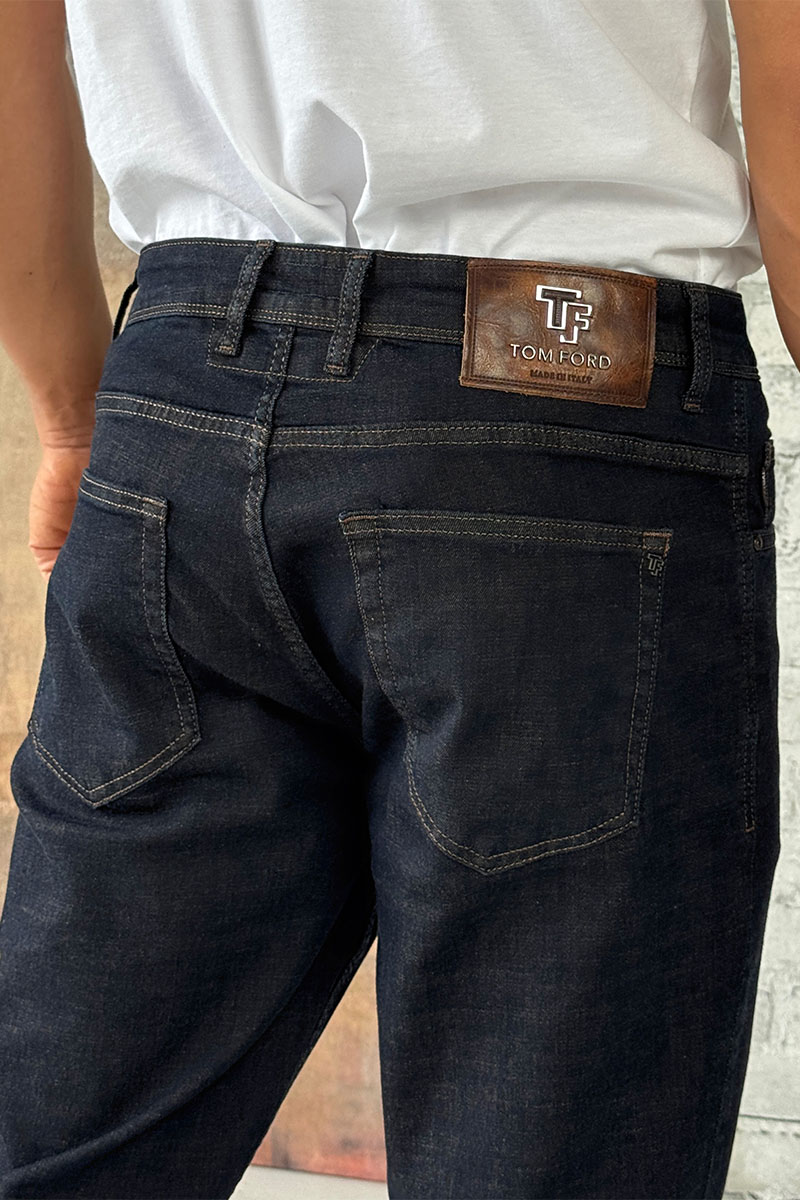 Tom Ford Мужские тёмно-синие джинсы regular fit