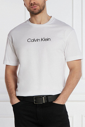Мужская белая футболка logo-print 