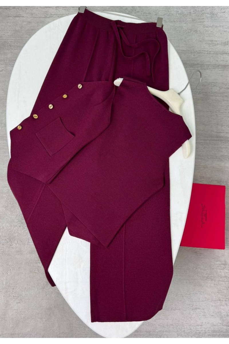 Schiaparelli Женский бордовый костюм premium